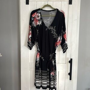 Lane Bryant - Kimono Style Dress - BLK/WHT/PNK